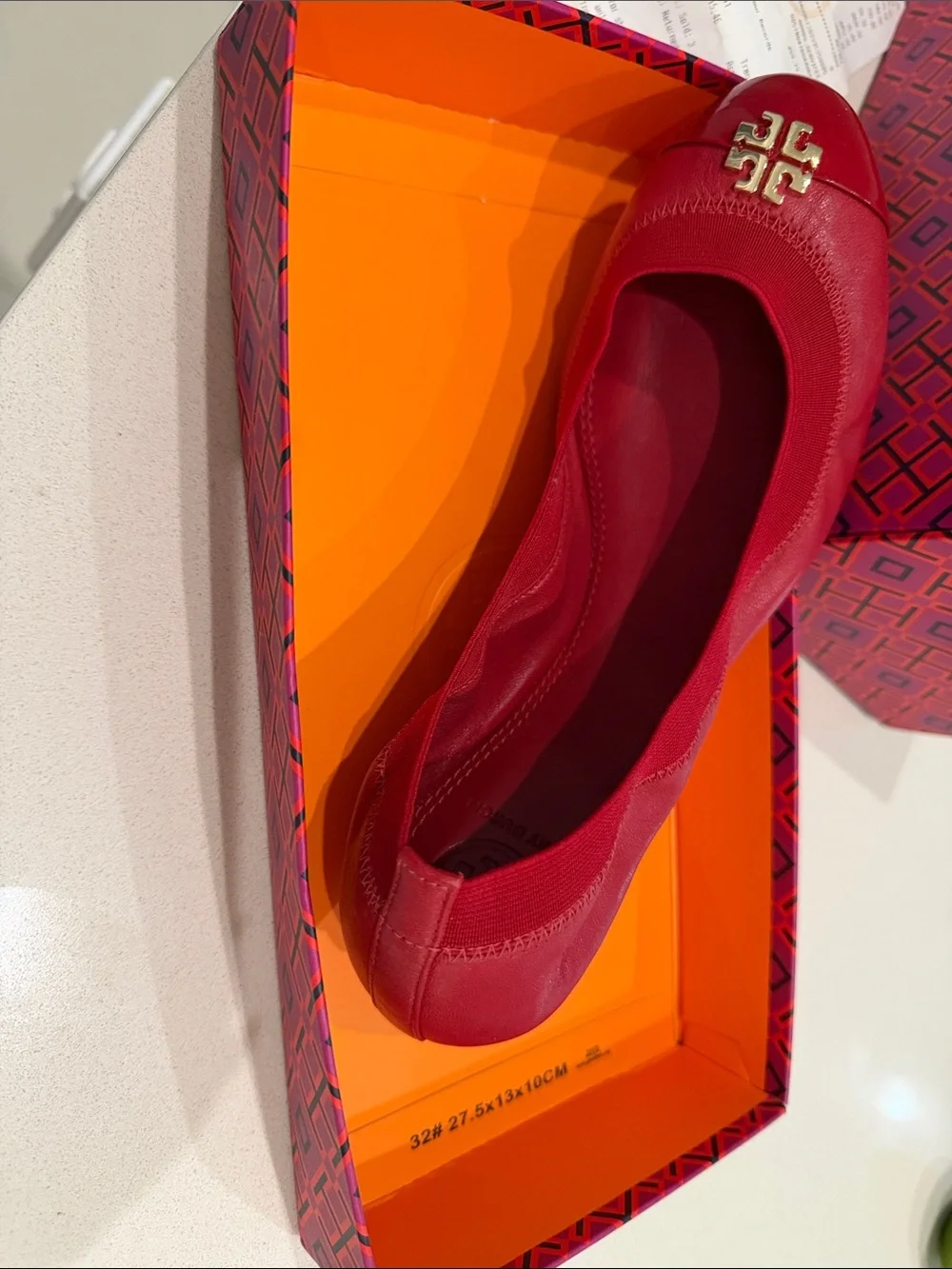 Tory Burch Vibrant Pink, Orange & Purple Geometric Decorative Box